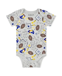 Wear by Erin Andrews Baby Boys and Girls Newborn 3-Piece Los Angeles Rams Turn Me Around Bodysuits Pant Set
