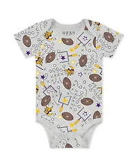 Wear by Erin Andrews Baby Boys and Girls Newborn 3-Piece Minnesota Vikings Turn Me Around Bodysuits Pant Set