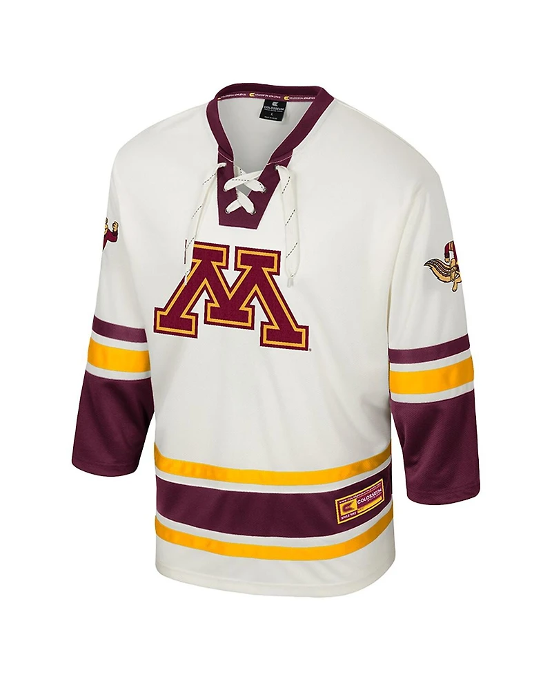 Colosseum Men's Cream Minnesota Golden Gophers Puck Proud Fashion Hockey Jersey