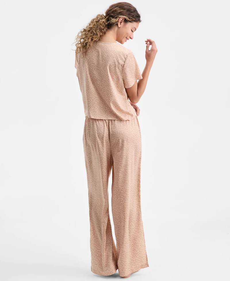 State of Day Women's 2-Piece Short-Sleeve Top and Pants Pajama Set, Macy's Exclusive