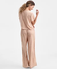 State of Day Women's 2-Piece Short-Sleeve Top and Pants Pajama Set, Macy's Exclusive