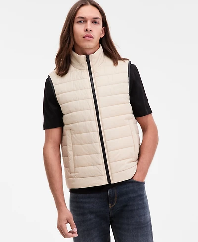 Hugo by Boss Men's Barvino2435 Slim-Fit Quilted Full-Zip Liner Vest