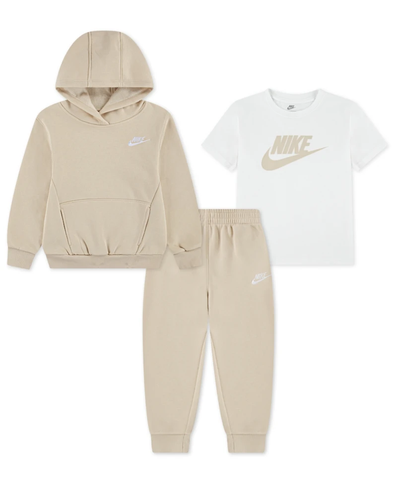Nike Boy 4-7 Long-Sleeve Hoodie, T-Shirt and Jogger Pants, 3-Piece Set