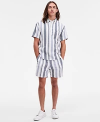 Sun + Stone Men's Eilish Regular-Fit 6" Striped Shorts, Macy's Exclusive
