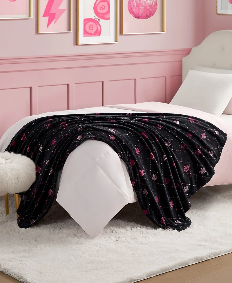 Juicy Couture Plush Throw, 50" x 70"
