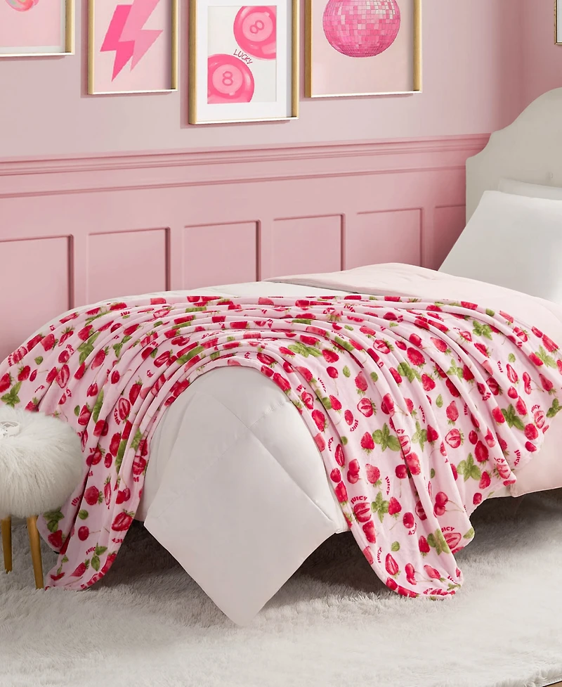 Juicy Couture Plush Throw, 50" x 70"