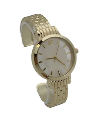 Olivia Pratt Gold Textured Bangle Watch