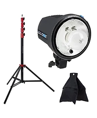 Elinchrom D-Lite Rx One 100Ws Compact Monolight, Bundle with Flashpoint 9.5' Pro Air-Cushioned Stand and Weight Sand Bag