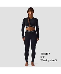 Backcountry Women's Cedars Rws Merino Lt-Wt Baselayer Cropped Crew Top Lightweight Long Underwear Tops