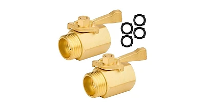 Twinkle Star Brass Shut Off Valve Garden Hose Heavy Duty Connector