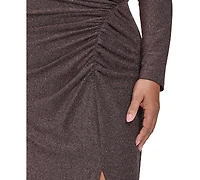 Eliza J Plus Long Sleeve Glitter Knit Dress