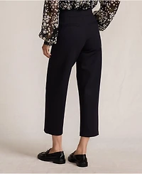 Lands' End Women's Ponte High Rise Straight Leg Crop Pants