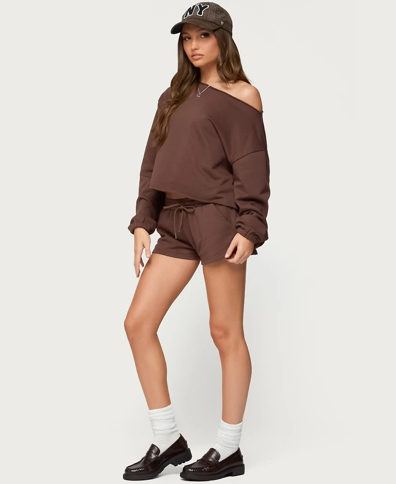 Edikted Women's Kordelia Off Shoulder Sweatshirt