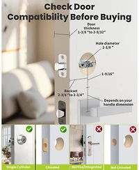 Zachvo Keyless-Entry Smartphone Bluetooth Deadbolt Smart Lock with Touch Keypad, Auto-Lock, IP54 Waterproof, Venetian Bronze