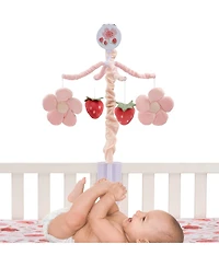 Bedtime Originals Flower Power Strawberry Musical Baby Crib Mobile Soother Toy