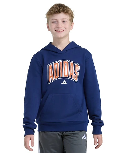 adidas Boys 8-20 Long-Sleeve Hooded Collegiate Sweatshirt