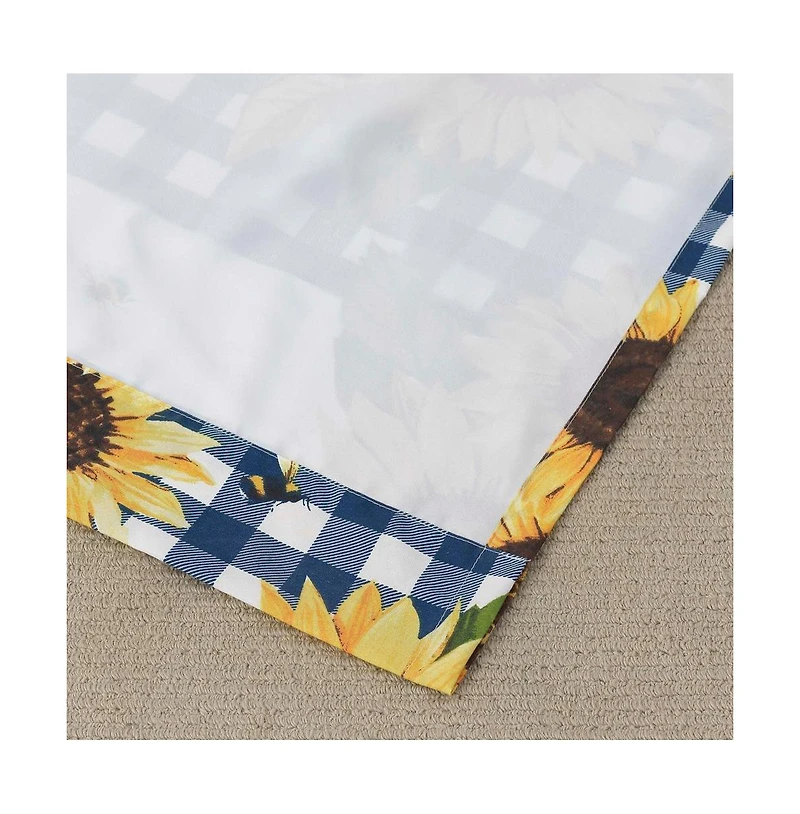 Sunflower Window Valance Gold 84in x 16in + 2in by Barefoot Bungalow