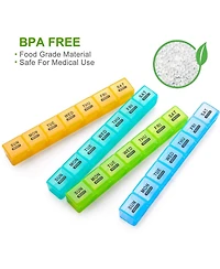 Sukuos Pill Organizer Monthly 28 Day Easy Open Moisture Resistant Box for Vitamins