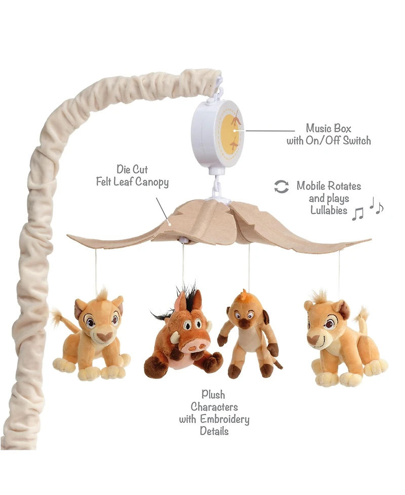 Lambs & Ivy Disney Baby Lion King Safari Musical Baby Crib Mobile Soother Toy