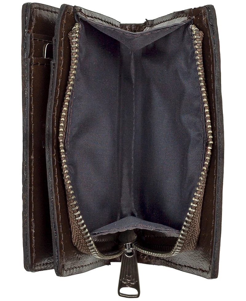 Patricia Nash Linette Bark Leaves Snap Wallet