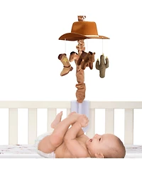 Lambs & Ivy Country Western Cowboy Hat Musical Baby Crib Mobile Soother Toy