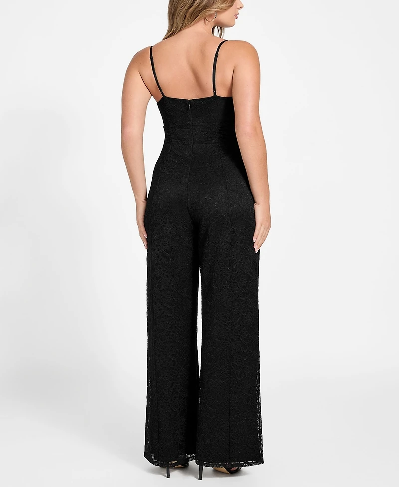 Guess Women's Chloe Sleeveless Lace Sweetheart Neck Jumpsuit