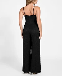 Guess Women's Chloe Sleeveless Lace Sweetheart Neck Jumpsuit