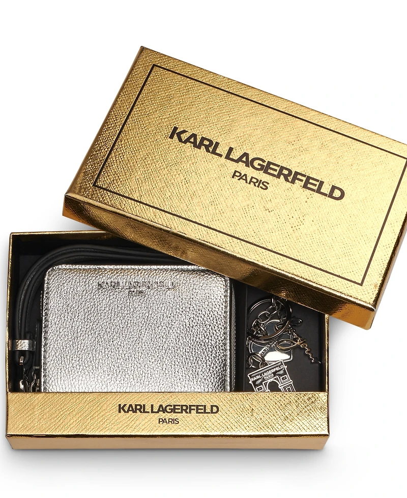 Karl Lagerfeld Paris Boxed Zip Around Wallet