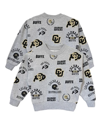 Gameday Couture Big Girls Gray Colorado Buffaloes Always on Repeat Pullover Sweatshirt