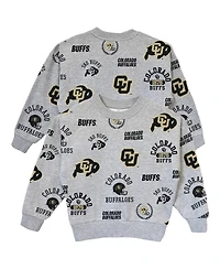 Gameday Couture Big Girls Gray Colorado Buffaloes Always on Repeat Pullover Sweatshirt