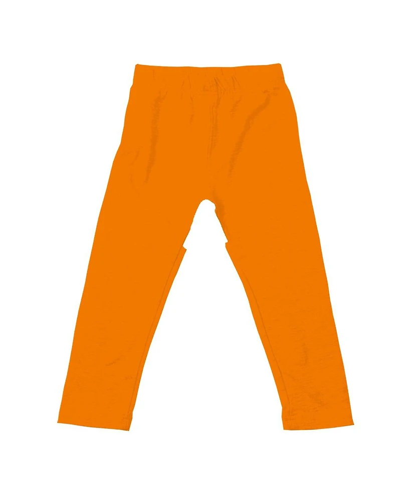 Wes & Willy Girls Toddler 2-Piece Oatmeal Tennessee Volunteers Ruffle Raglan Long Sleeve T-Shirt and Leggings Set