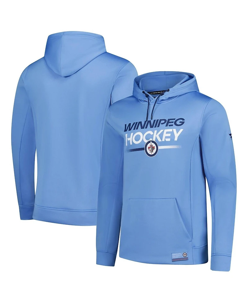 Fanatics Men's Light Blue Winnipeg Jets Fleece Pullover Hoodie