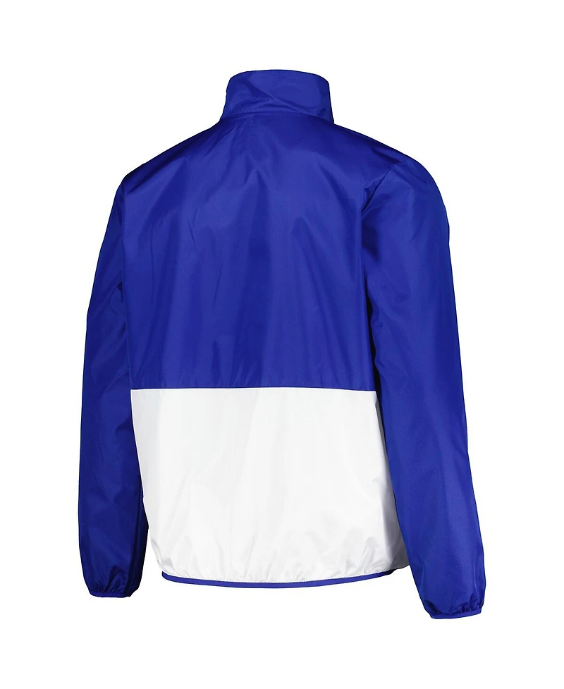 G-iii Sports by Carl Banks Men's Royal Kansas Jayhawks Cornerman Half-Zip Hoodie