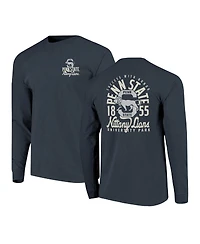 Image One Men's Navy Penn State Nittany Lions Comfort Colors Mascot Overlay Long Sleeve T-Shirt