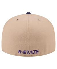 New Era Men's Khaki Kansas State Wildcats Two-Tone 59FIFTY Fitted Hat