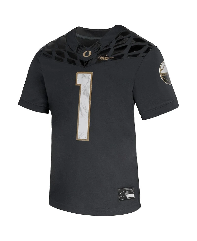 Nike Preschool 1 Anthracite Oregon Ducks Shoe Duck Vapor Fusion Jersey