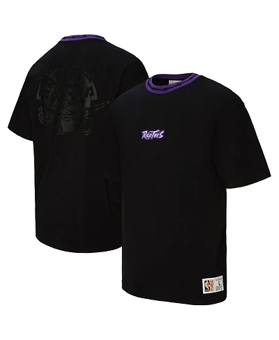 Mitchell & Ness Men's and Women's Black Toronto Raptors Playmaker Logo T-Shirt