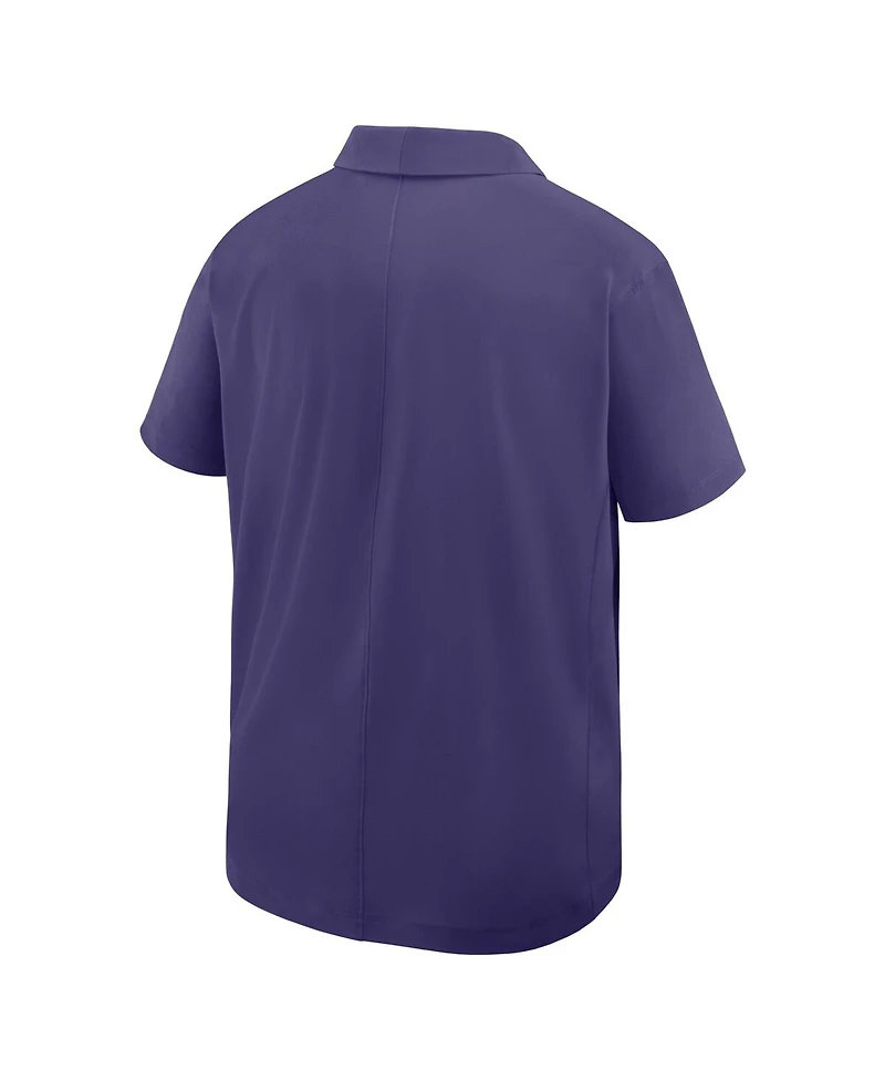 Nike Men's Purple Kansas State Wildcats Woven Polo Shirt