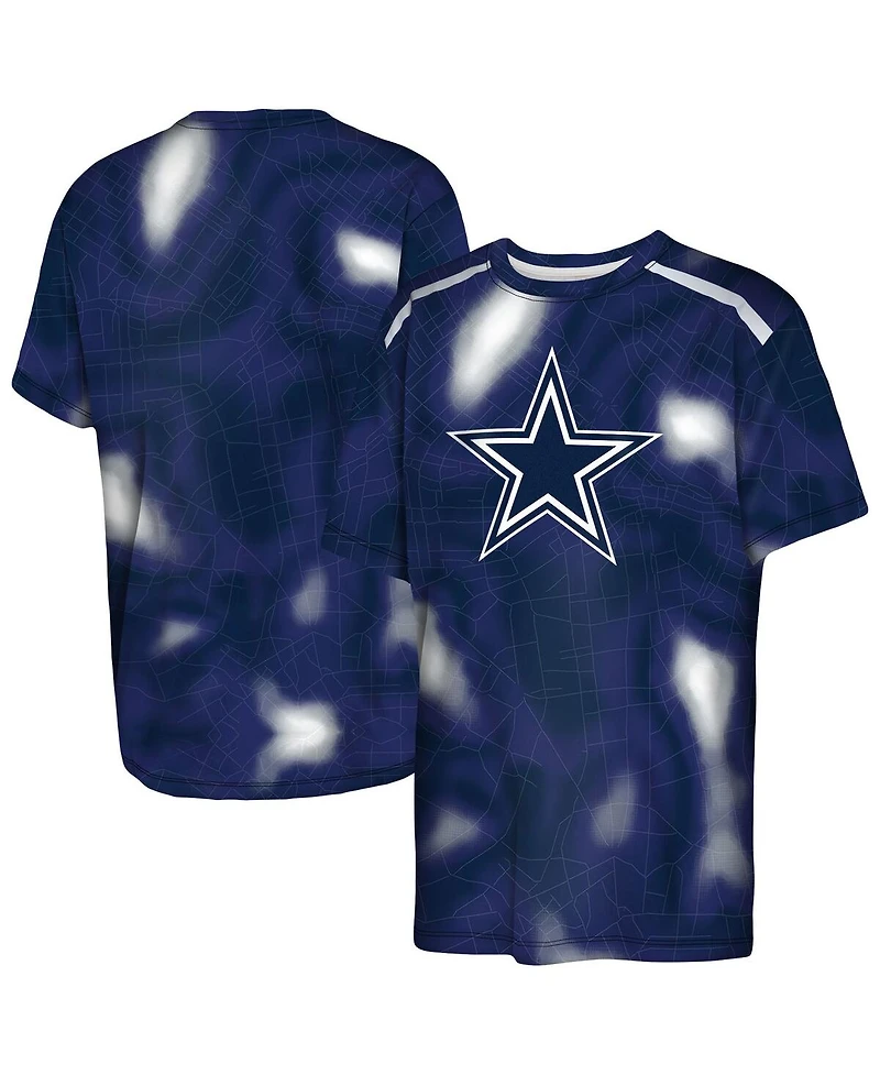 Outerstuff Big Boys and Girls Navy Dallas Cowboys End Zone Dri-Tek T-Shirt