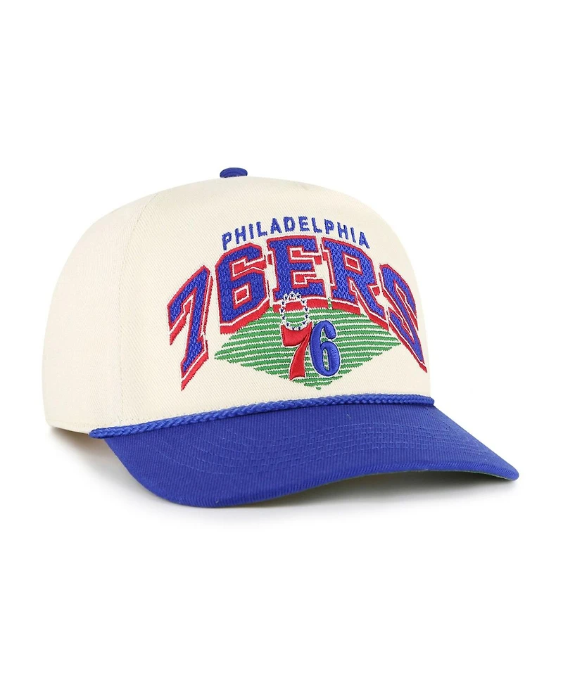 '47 Brand Men's Cream/Royal Philadelphia 76ers Pomona Two-Tone Rope Hitch Adjustable Hat