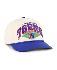 '47 Brand Men's Cream/Royal Philadelphia 76ers Pomona Two-Tone Rope Hitch Adjustable Hat