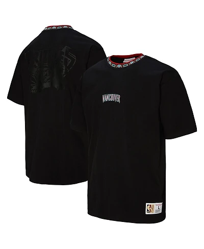 Mitchell & Ness Men's and Women's Black Vancouver Grizzlies Playmaker Logo T-Shirt