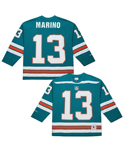 Mitchell & Ness Men's Dan Marino Aqua Miami Dolphins Maxxed Out Fashion Hockey Jersey