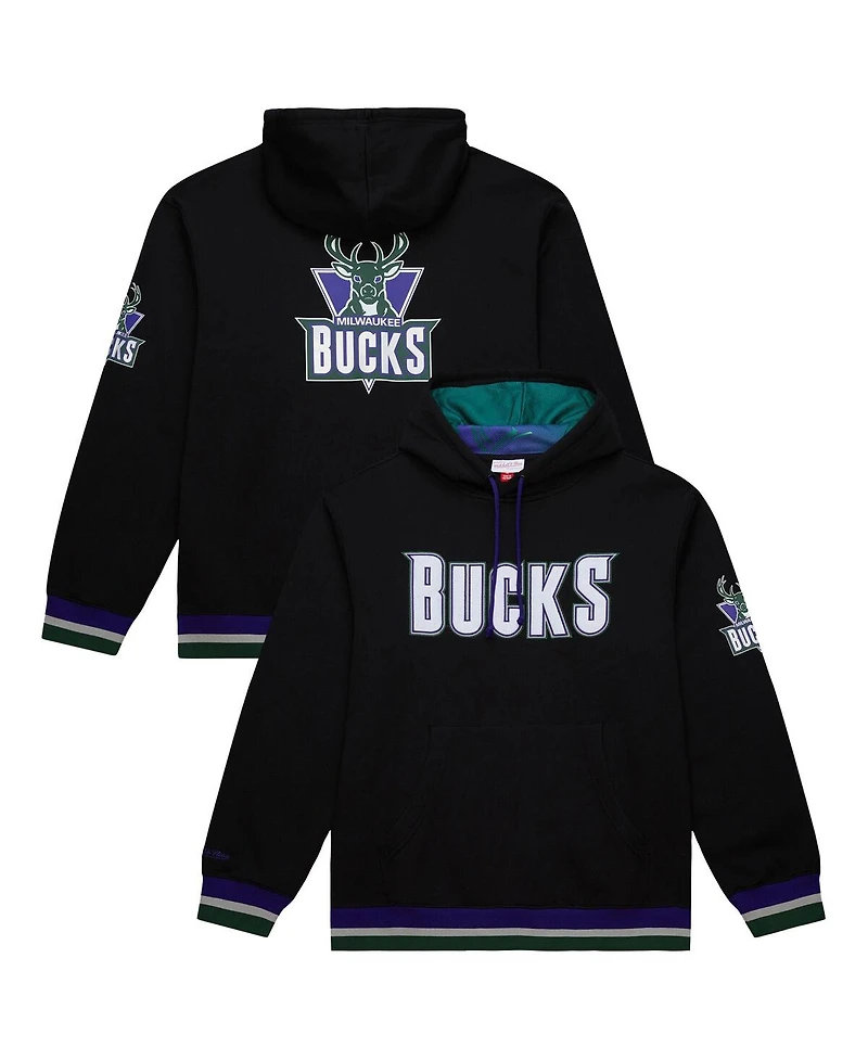 Mitchell & Ness Men's and Women's Black Milwaukee Bucks Heavyweight Hoodie