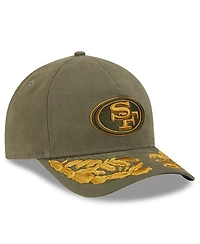 New Era x Alpha Industries Men's Olive San Francisco 49ers A-Frame 9FORTY Adjustable Hat