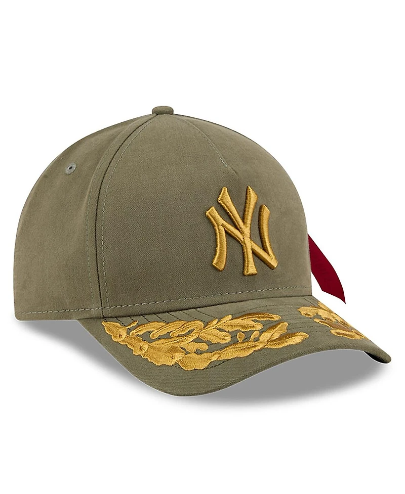 New Era x Alpha Industries Men's Olive New York Yankees A-Frame 9FORTY Adjustable Hat