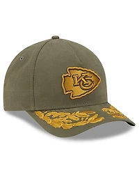 New Era x Alpha Industries Men's Olive Kansas City Chiefs A-Frame 9FORTY Adjustable Hat