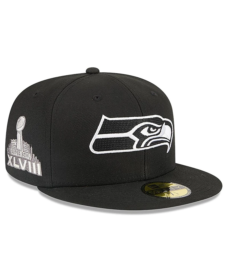 New Era x Alpha Industries Men's Black Seattle Seahawks 59FIFTY Fitted Hat
