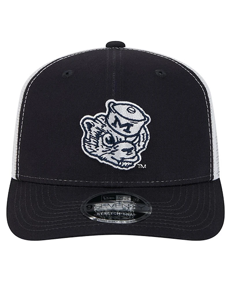 New Era Men's Navy Michigan Wolverines Team 9SEVENTY Coolera Trucker Adjustable Hat