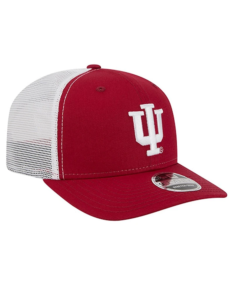 New Era Men's Crimson Indiana Hoosiers Team 9SEVENTY Coolera Trucker Adjustable Hat